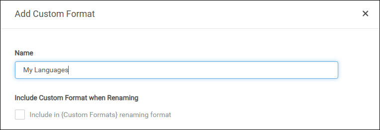 add custom format