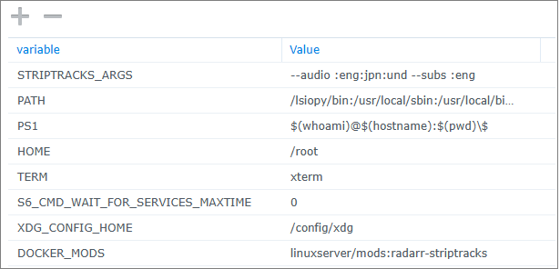 synology striptracks_args