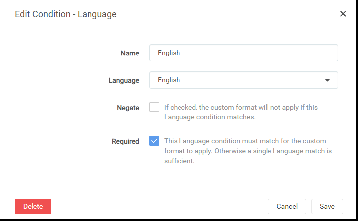 Custom Format Language setting custom format